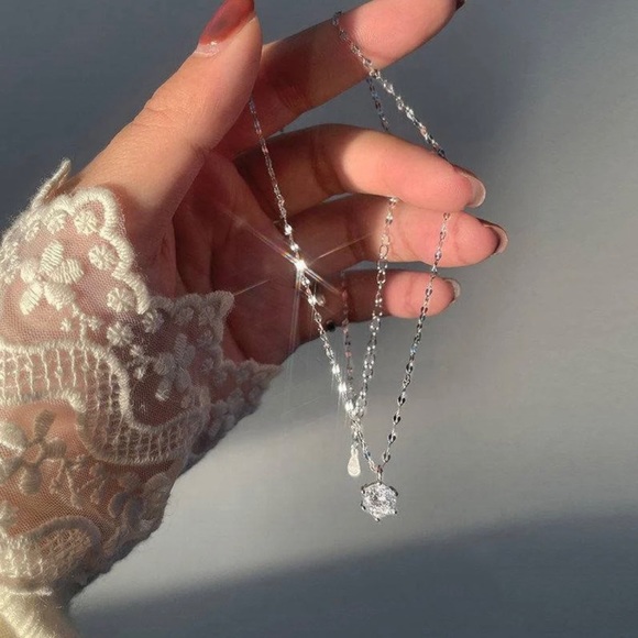 New 925 Silver Iced Out bling sparkling Necklace - Picture 3 of 7